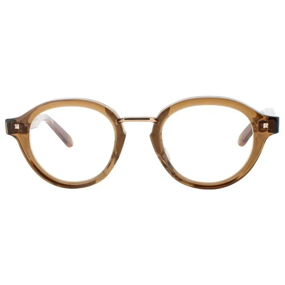 NWT VALENTINO EYEGLASSES ROUND UNISEX BROWN EYEWEAR